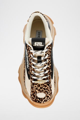 Nubuck Sneakers - Beige en Zwart