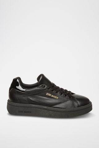 Leren Platform Sneakers - Zwart