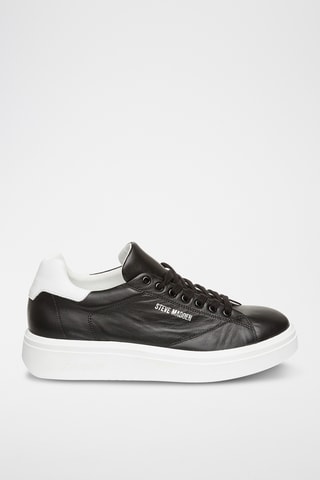Leren Platform Sneakers - Zwart