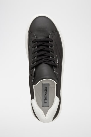 Leren Platform Sneakers - Zwart