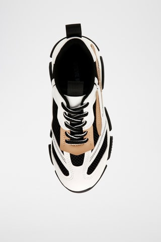 Platform Sneakers - Zwart en camel