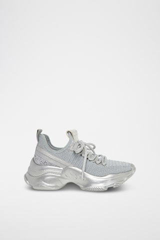 Sneakers - donkergrijs en zilverkleurig