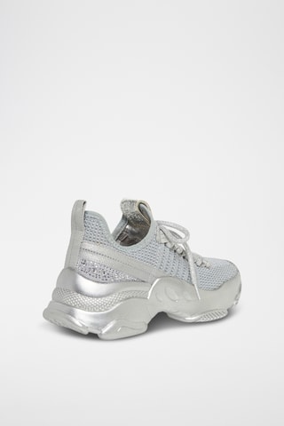 Sneakers - donkergrijs en zilverkleurig