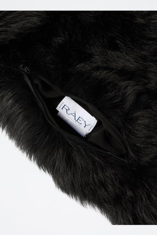 Sac porté épaule en cuir d’agneau - Noir - Raey