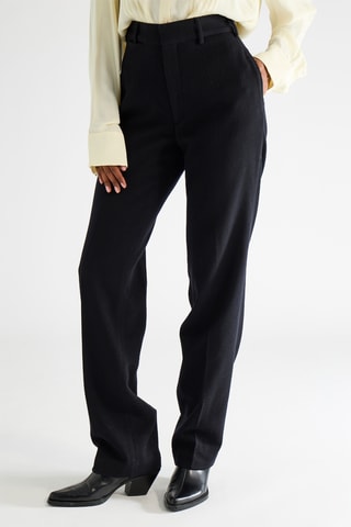 Wollen Broek Hoge Taille - Nachtblauw