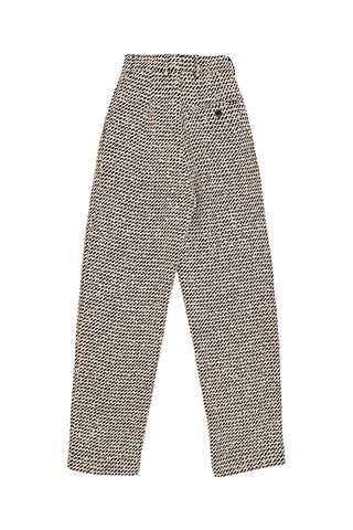 Wollen en Mohair Broek Tapered - Zwart en Wit