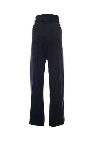 Wollen Broek Wide Legs - Marineblauw