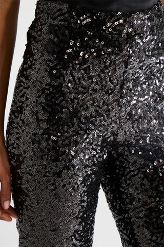 Broek Flare Cut Hoge Taille - Zwart