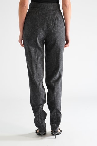 Skinny Wollen Broek Hoge Taille - Gemêleerd Grijs