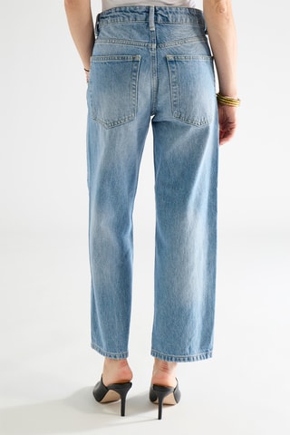 Biologisch Katoenen Jeans Hoge Taille - Lichtblauw