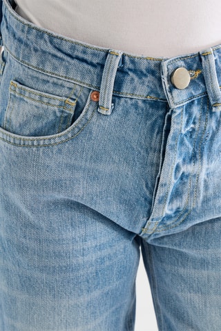 Biologisch Katoenen Jeans Hoge Taille - Lichtblauw