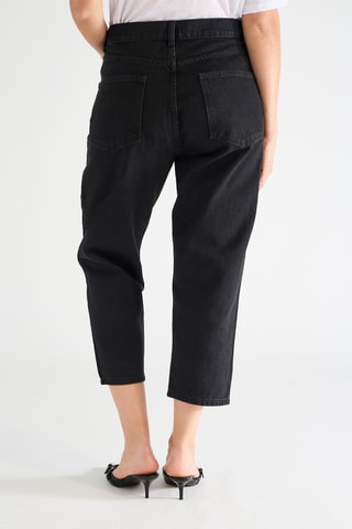 Biologisch Katoenen 7/8 Chino Jeans Hoge Taille - Zwart