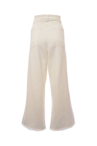 Biologisch Katoenen Jeans Wide Legs - Wit
