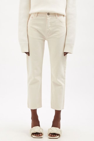 Biologisch Katoenen Rechte Jeans Wit