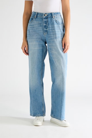 Biologisch Katoenen Jeans Hoge Taille - Lichtblauw