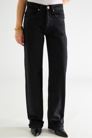 Biologisch Katoenen Jeans Hoge Taille - Zwart