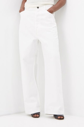 Biologisch Katoenen Jeans Baggy - Wit