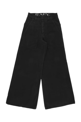 Biologisch Katoenen Jeans Wide Legs - Zwart