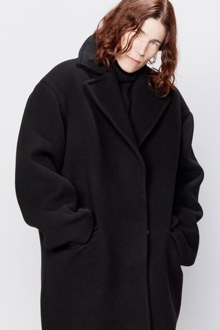 Manteau en laine vierge - Noir