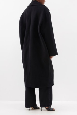 Manteau en laine vierge - Noir
