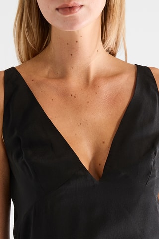 Zijden Top - Zwart