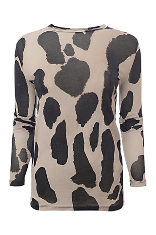 Top - Taupe en Zwart