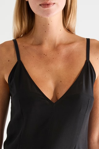 Zijden Top - Zwart