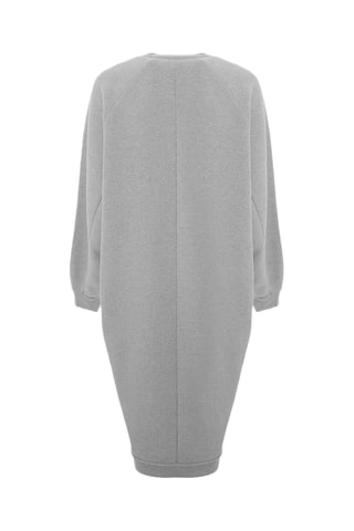 Sweaterjurk met Capuchon - Grijs