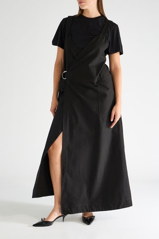 Linnen Wikkeljurk - Zwart