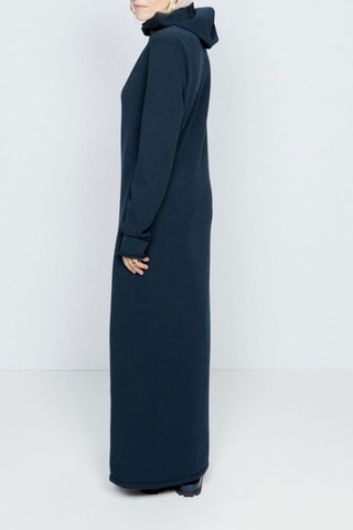 Lange Jurk met Capuchon - Marineblauw