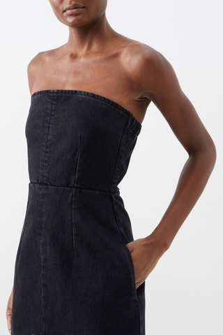 Biologisch Katoenen Strapless Jurk - Zwart