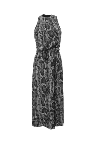 Lange Zijden Jurk - Grijs