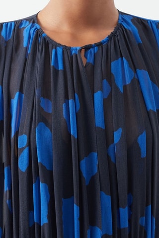 Abito lungo in seta - Blu - Raey