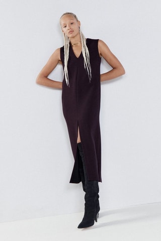 Rechte Zijden Jurk - Paars