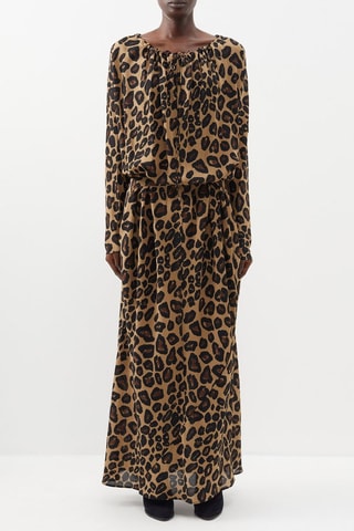 Rechte Zijden Jurk - Bruin