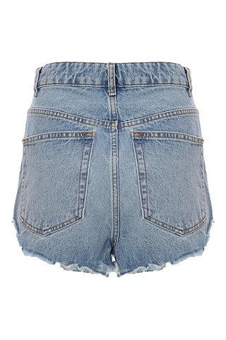Short en jean et coton biologique - Bleu clair - Raey