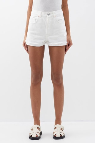 Short en jean en coton biologique - Blanc - Raey