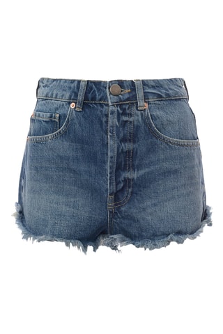Short en jean en coton biologique - Bleu cobalt - Raey