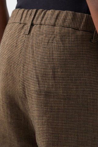 Linnen Short Wide Legs - Bruin en Zwart