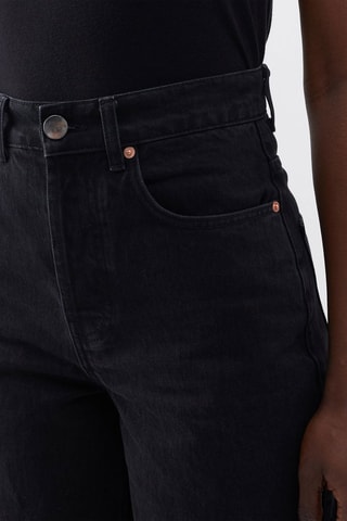 Short en jean en coton biologique - Noir  - Raey