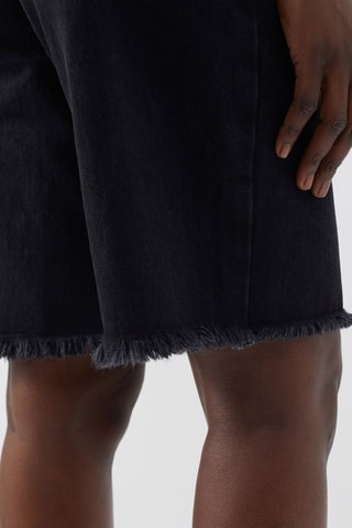 Short en jean en coton biologique - Noir  - Raey