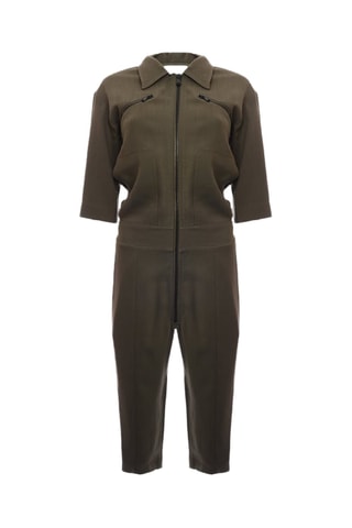 Biologisch Katoenen Jumpsuit - Kaki