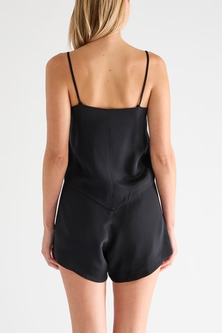Zijden Playsuit - Zwart