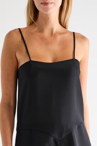 Zijden Playsuit - Zwart