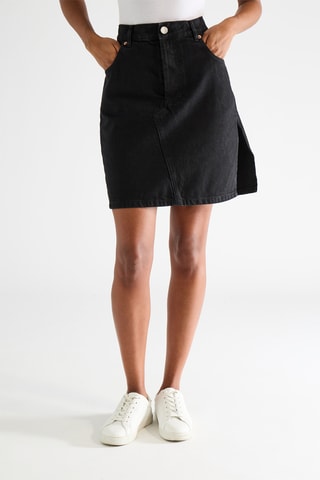 Jupe droite en jean - Noir - Raey