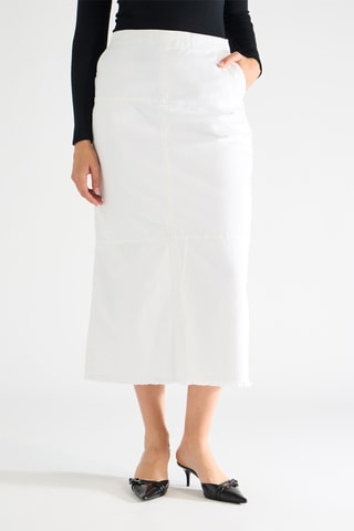 Spijkerrok Hoge Taille - Wit