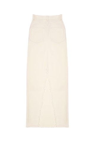 Jupe droite en jean en coton biologique - Blanc - Raey