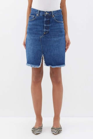 Rechte Biologisch Katoenen Rok - Indigoblauw