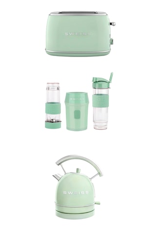 Grille-pain - 850 W, Bouilloire vintage - 1,8 l - 2200 W, Mini blender - 570 ml - 300 W