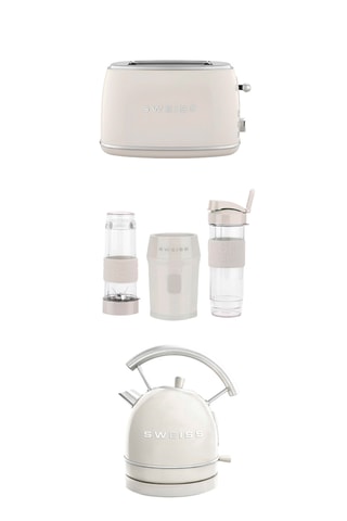 Grille-pain - 850 W, Bouilloire vintage - 1,8 l - 2200 W, Mini blender - 570 ml - 300 W